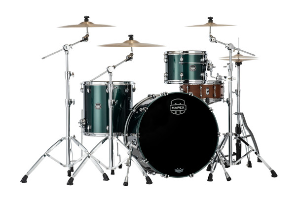 Mapex Saturn Evolution Hybrid Powerhouse Rock 3pc Shell Pack No Snare Brunswick Green SE446XHPQ