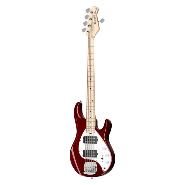 Sterling by Music Man S.U.B. Series StingRay5 HH Bass Guitar Candy Apple Red RAY5HH-CAR-M1