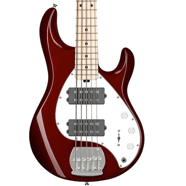 Sterling by Music Man S.U.B. Series StingRay5 HH Bass Guitar Candy Apple Red RAY5HH-CAR-M1