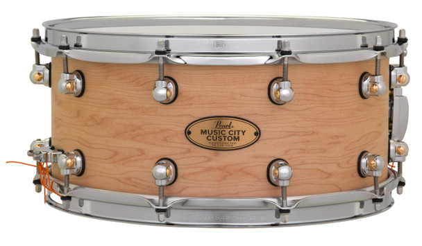 Pearl Music City Custom Solid Maple 14"x6.5" Snare Drum HAND-RUBBED NATURAL MCCM1465S/C1000