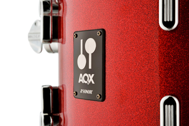 Sonor AQX STAGE 22" Complete Drum Set Red Moon Sparkle w/ Hardware, FREE Sabian Cymbals - AQX_Badge