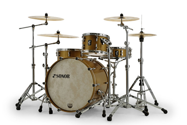 Second Image of SONOR SQ1 24 3-PC SHELL PACK-SATIN GOLD METALLIC || Drummersuperstore