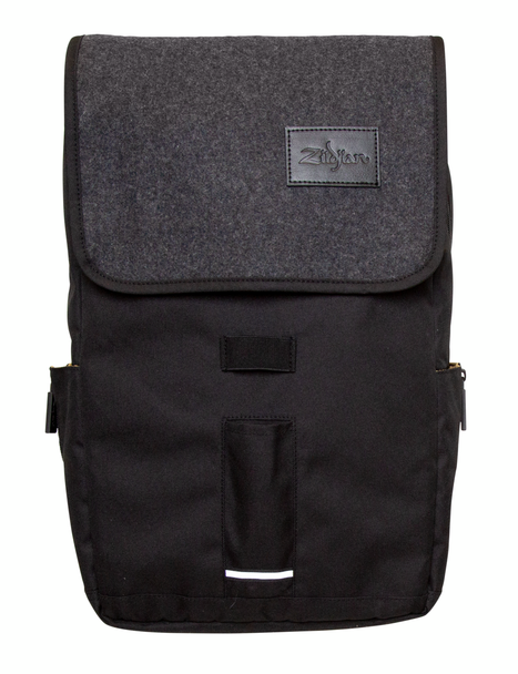 Zildjian Gray Flap Black Laptop Backpack T9001 Main Image