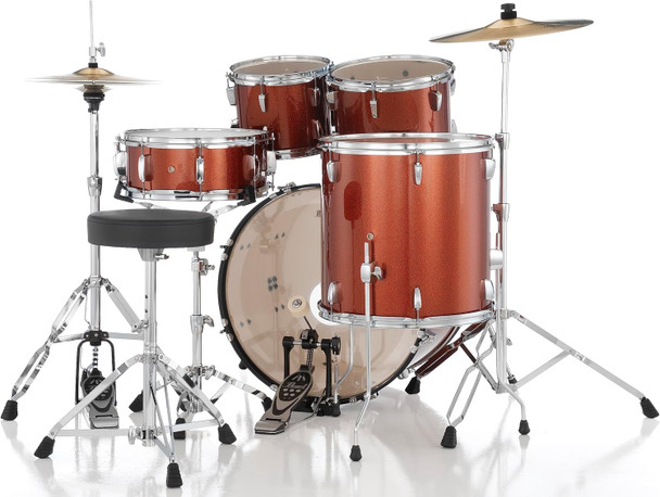 Pearl Roadshow Complete 5pc Drum Set w/Hardware and Cymbals RS525SC/C749 Burnt Orange Sparkle