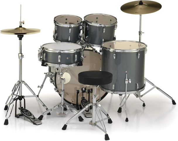 Pearl Roadshow Complete 5pc Drum Set w/Hardware and Cymbals RS525SC/C706 Charcoal Metallic