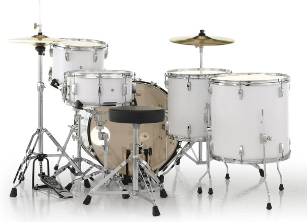 Pearl Roadshow Complete 5pc Drum Set w/Hardware and Cymbals RS525WFC/C33 Pure White