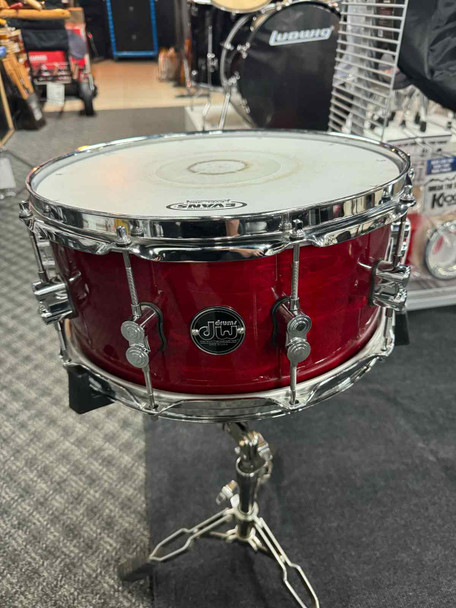 DW Performance Series Snare Drum, Transparent Red