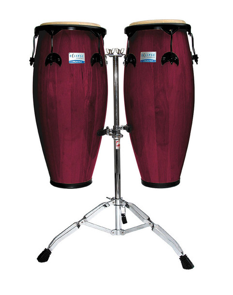 Rhythm Tech RT5503 Eclipse Conga Set with Stand. Wine Red Finish