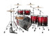 Mapex Saturn Maple/Walnut Hybrid 5-piece Studioease Shell Pack in Scarlet Fade SR628XURQ