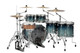 Mapex Saturn Maple/Walnut Hybrid 5-piece Studioease Shell Pack in Teal Blue Fade SR628XURJ