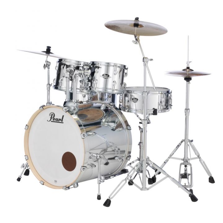 Pearl Export EXX725 5-Piece Drum Set in Mirror Chrome finish