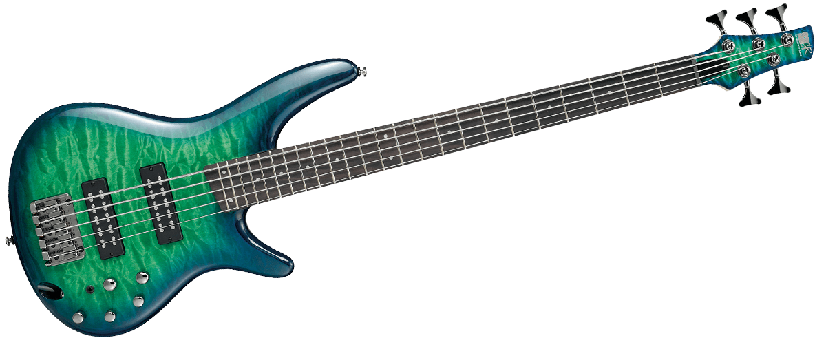 Ibanez SR405EQM Surreal Blue Burst Gloss 5-String Electric Bass Guitar