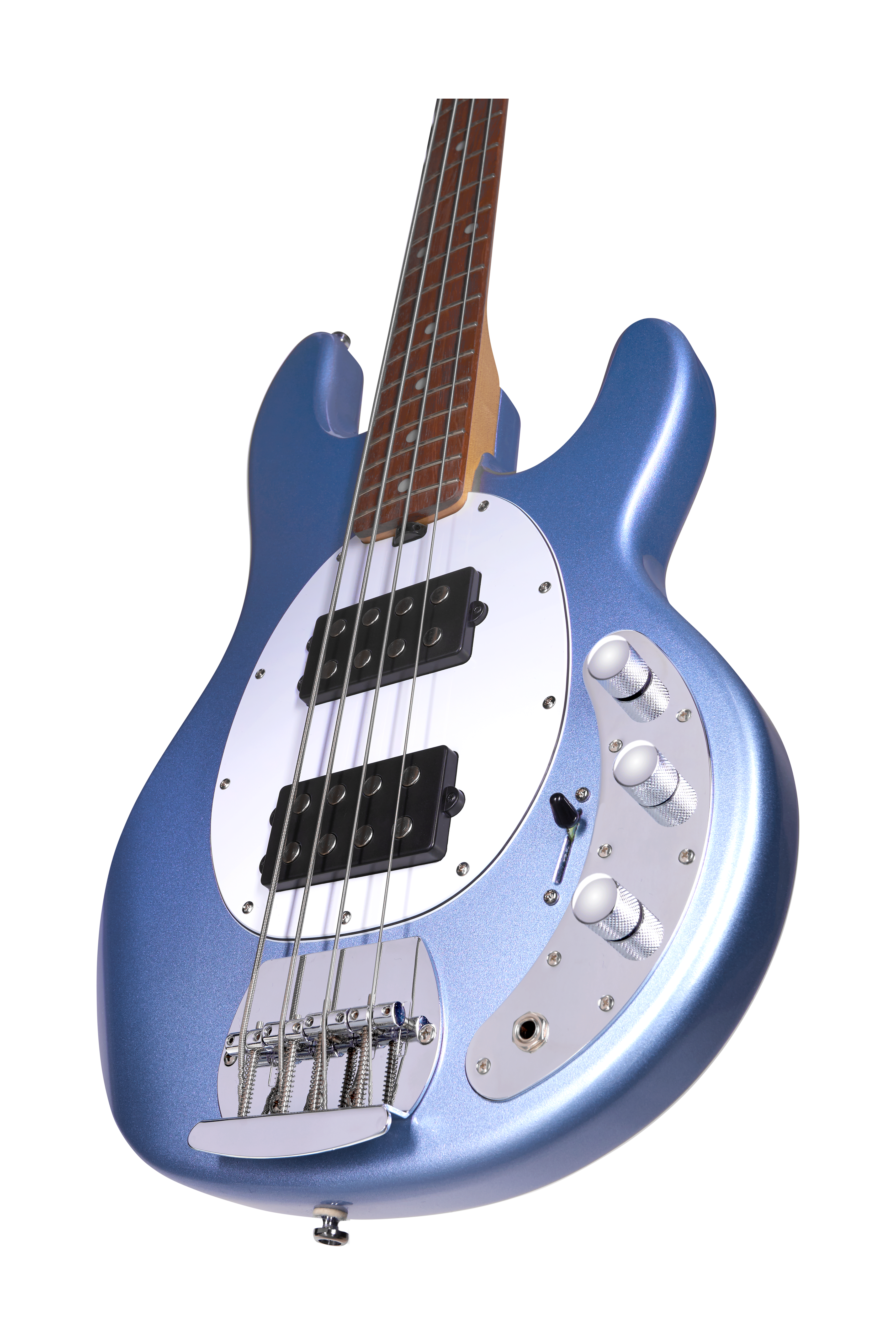 Sterling by Music Man StingRay HH, Lake Blue Metallic