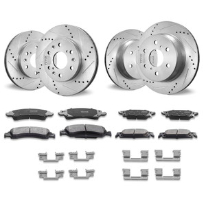 Front Rear Brake Kit for 2014-2018 Chevy Silverado GMC Sierra 1500, 2015-2020 Suburban Tahoe Yukon  E415-QCCCPTZSILVEW8IC2V0