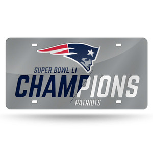 New England Patriots License Plate Laser Cut Silver Super Bowl 51 Champ Z157-6734531585