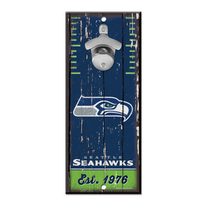 Seattle Seahawks Sign Wood 5x11 Bottle Opener Z157-3208559224