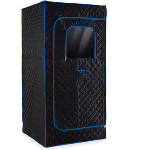 Portable Steam Sauna Box with 3L/1200W Fast-Heat Steamer and 15-Level Temperature-Blue - Color: Blue D681-JV12534US-BL