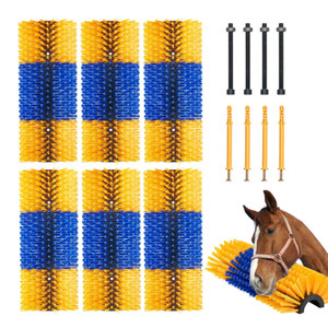 Livestock Scratching Brush, 6 Pcs Horse Brush with 12 Screws, 20 x 7.5 in Cow Scratcher, for Back I E415-SCZNS6JDH00096TWIV0