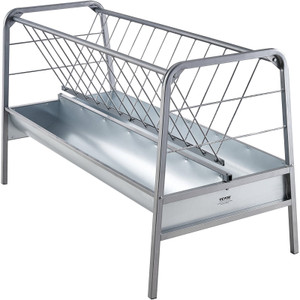 Livestock Hay Feeder, 2 in 1 Grain & Hay Feeder, 80-Gallon Capacity Pasture Feeder, 59" Long Goat H E415-SCWSQ5919633EY63VV0