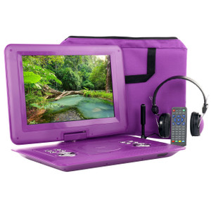 Trexonic 14.1 Inch Portable DVD with TV Tuner Player with Swivel TFT-LCD Screen and USB,SD,AV,HDMI  D970-TR-D141PUR_RB
