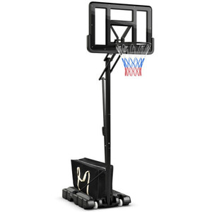 Portable Basketball Hoop with 4.6 to 10 Feet 10-Level Height Adjustable B593-SP37879