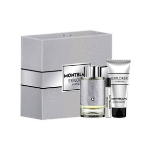 MONT BLANC EXPLORER PLATINUM 3 PCS SET FOR MEN: 3.3 EAU DE PARFUM SPRAY + 0.25 EAU DE PARFUM SPRAY  Z991-MB025C03S2