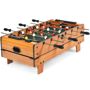 4-in-1 Combo Game Table Set Foosball Table with Billiards and Hockey - Color: Brown D681-TY580385