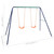 Swing Set Blue Steel Medium Durable Outdoor Swing Set A949-92318