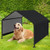 Dog Shade Shelter with Waterproof Roof for Large Medium Small Breeds-Black - Color: Black D681-PU10068BK