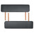 2-Zone Folding Massage Table and Stool Set 3.9" Thick Black A949-110155