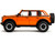 2021 Ford Bronco Open-Top Orange with Black Stripes and Hood with Extra Wheels "Just Trucks" Series F977-34189