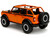 2021 Ford Bronco Open-Top Orange with Black Stripes and Hood with Extra Wheels "Just Trucks" Series F977-34189