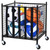 Rolling Sports Ball Storage Cart, Lockable Basketball Cage with Elastic Straps, Sport Equipment Hol E415-QL201922YCDL7UL46V0