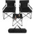 Outdoor Folding Camping Chairs and Table Set with Carrying Bag-Black - Color: Black D681-NP11353DK