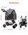 Pet Stroller, 35 lbs Weight Capacity, Foldable Dog Stroller Cart, 4 Wheels Cats Pram with Detachabl E415-CWTCCGK4QSHD9M2U7V0