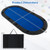 Portable 84 x 42 Inch 10-Player Foldable Padded Poker Table Top-Blue B593-UY10156