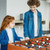 Space Saving Table Football with Durable Handle and 2 Footballs - Color: Brown D681-TY580402