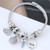 Love Theme Eye Pendant Beads Fashion Bracelet - Gray A392-fabr1865