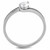 DA233 - High polished (no plating) Stainless Steel Ring with AAA Grade CZ  in Clear A874-DA233