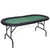 8 Players Texas Holdem Foldable Poker Table-Green - Color: Green D681-TY310280