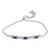 .925 Sterling Silver Created Blue Sapphire and White Sapphire Bolo Bracelet N162-023861BV21