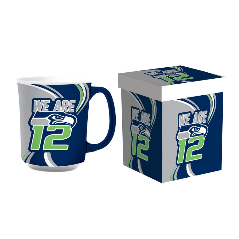 Seattle Seahawks Coffee Mug 14oz Ceramic with Matching Box Z157-194676012