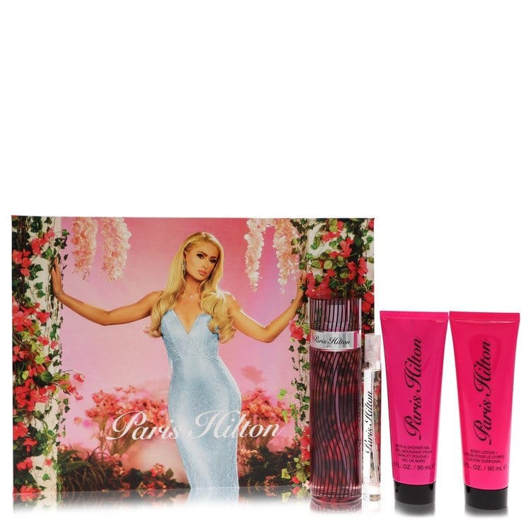 Paris Hilton by Paris Hilton Gift Set -- 3.4 oz Eau De Parfum Spray + 3 oz Body Lotion + 3 oz Showe V728-499044