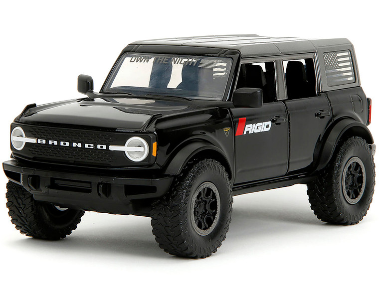 2021 Ford Bronco Badlands Black "Rigid" with Extra Wheels "Just Trucks" Series 1/24 Diecast Model C F977-34185
