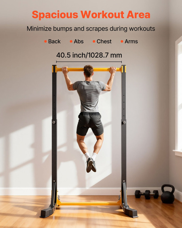 Pull Up Bar, 330LBS Capacity Portable Pullup Bar Station, Pullup Bars Free Standing with H-Frame St E415-DGKYTXSJBKZD33L3K001V0