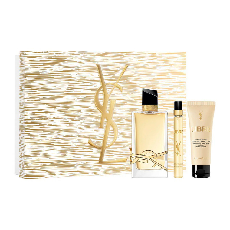 YSL LIBRE 3 PCS SET FOR WOMEN: 3 OZ EAU DE PARFUM SPRAY + 0.33 EAU DE PARFUM SPRAY + 1.6 BODY BALM. Z991-YSLLG0379