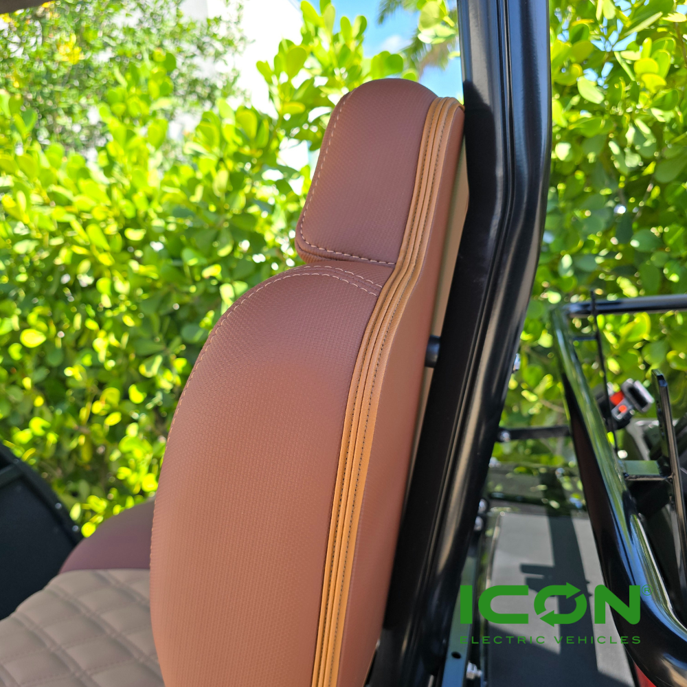 ICON Two Tone Premium Chestnut and Saddle Custom Seat Cool Touch Base ...
