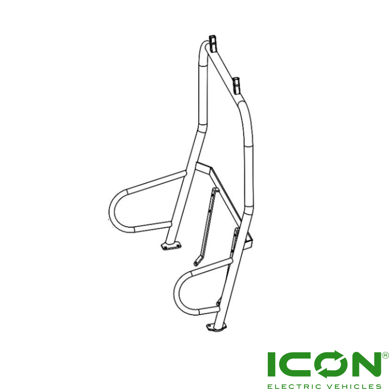 Top Roof Rear Support for ICON I20U Golf Carts, TOP-424-IC