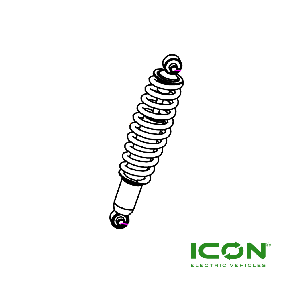 2G Rear Shock Absorber for ICON i20L, i40L Golf Carts