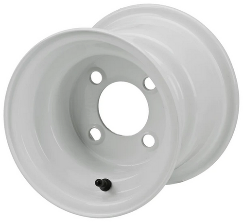 Revenge 8x7 White Steel Golf Cart Wheel, ISL-50081